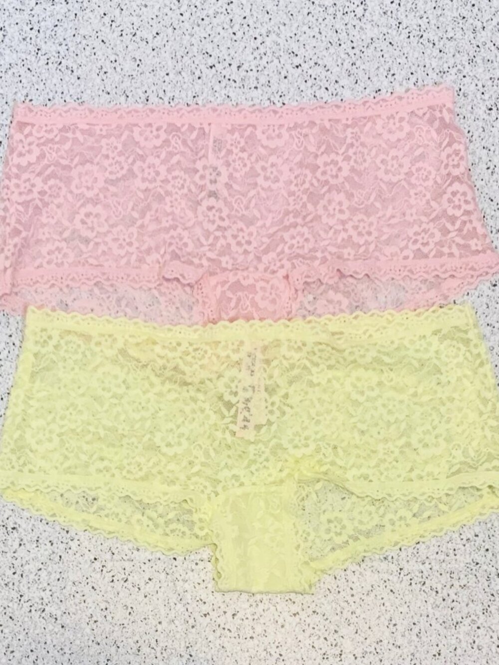 2X Victoria's Secret The Lacie Low Rise Boyshort Panty Lemonade Pretty Blossom